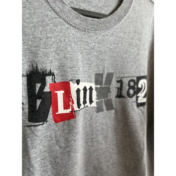 Vintage Blink 182 T-shirt Mens XL Concert Rock Tour Gray M&O Knits - Picture 2 of 6